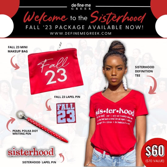 Fall '23 Welcome to the Sisterhood Package - red and white