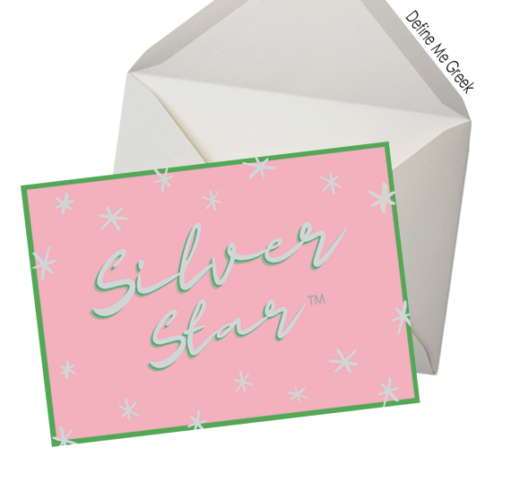 AKA Silver Star Note Cards Define Me Greek