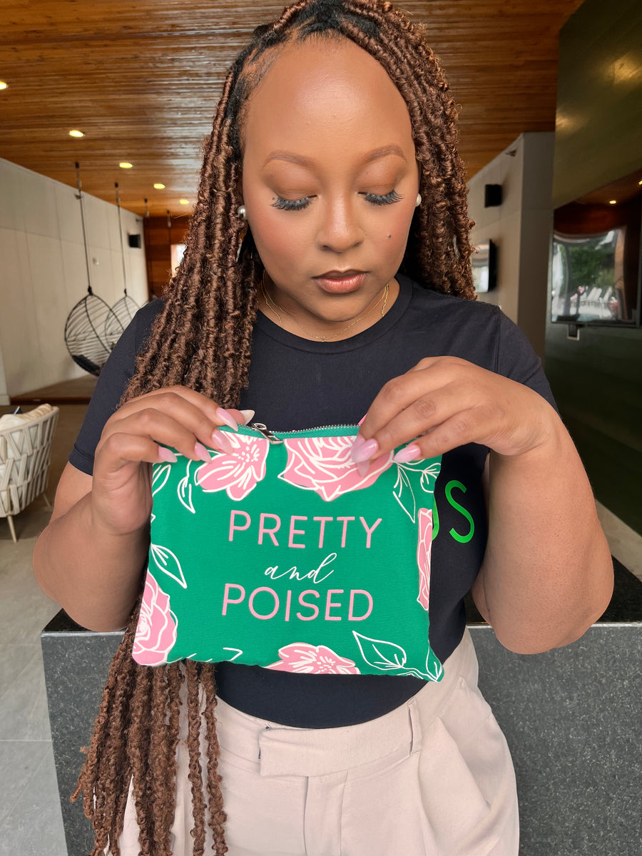 Pretty and Poised makeup bag