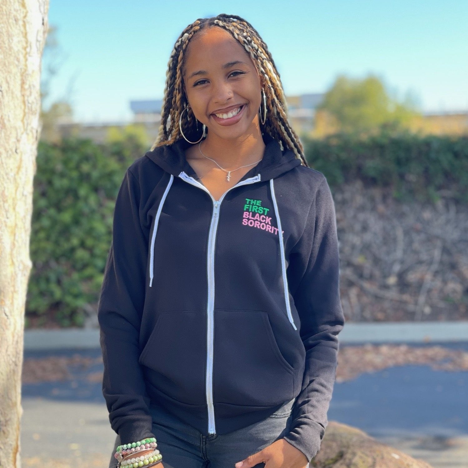 The First Black Sorority Zip Up Hoodie