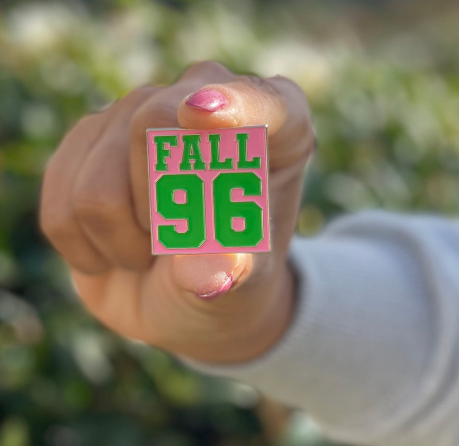 Fall '96 lapel pin - pink