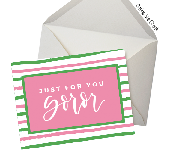 Just for You Soror Notecards AKA