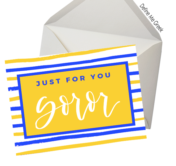 Sigma Gamma Rho Just for You Soror Notecards