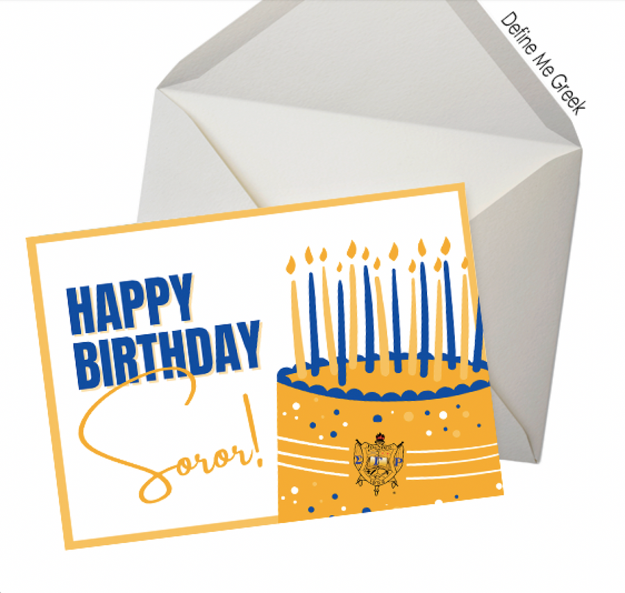 Sigma Gamma Rho Happy Birthday Notecards