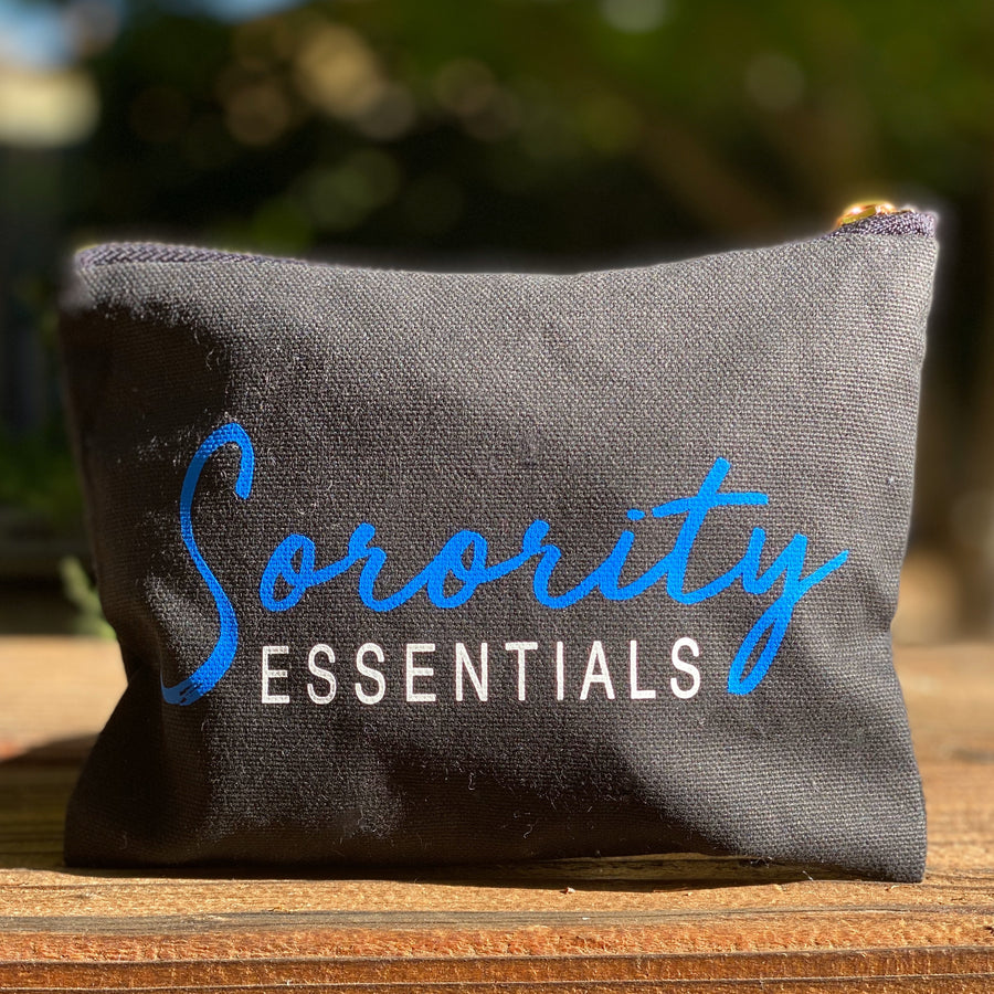 Mini “Sorority Essentials” bag - blue and white