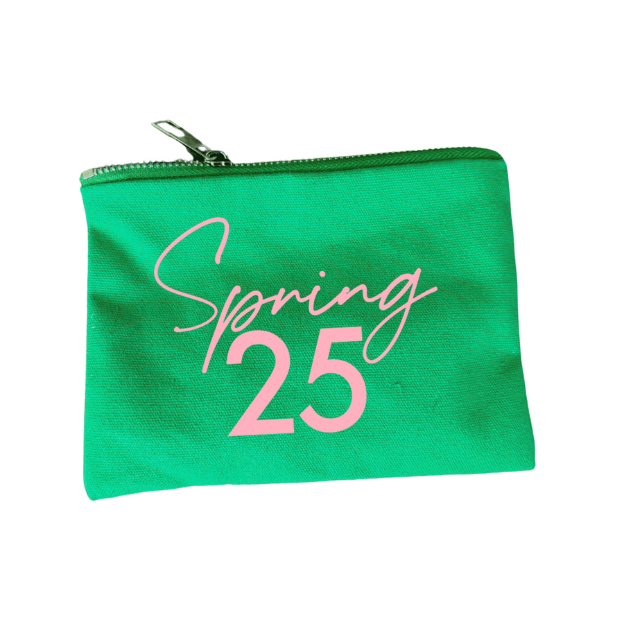 Spring '25 Mini Makeup Bag Green