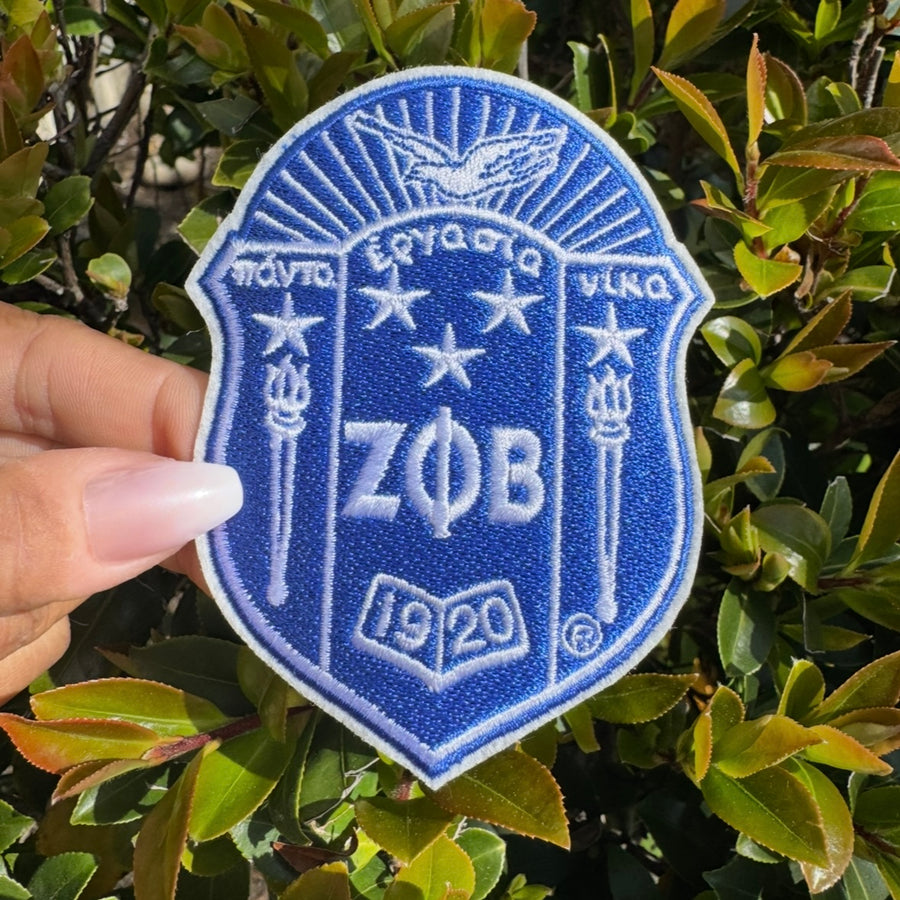 Zeta Phi Beta Shield Crest Embroidered Patch