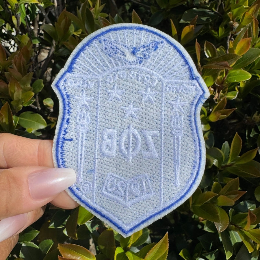 Zeta Phi Beta Shield Crest Embroidered Patch