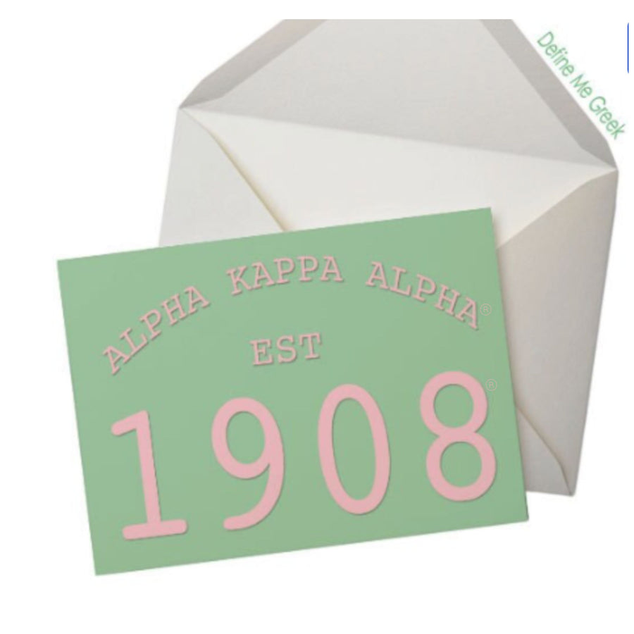 Alpha Kappa Alpha Est. 1908 Notecards