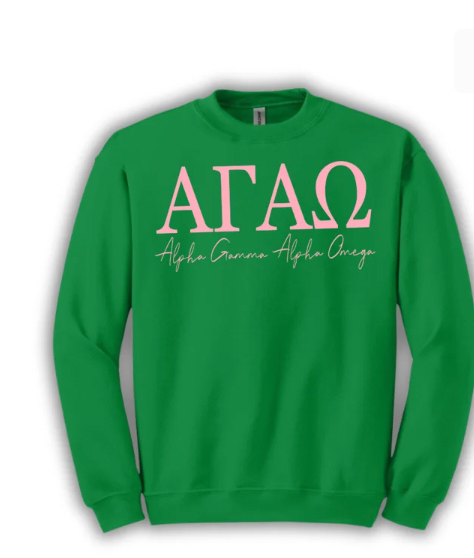 Alpha Gamma Alpha Omega sweatshirt (green)