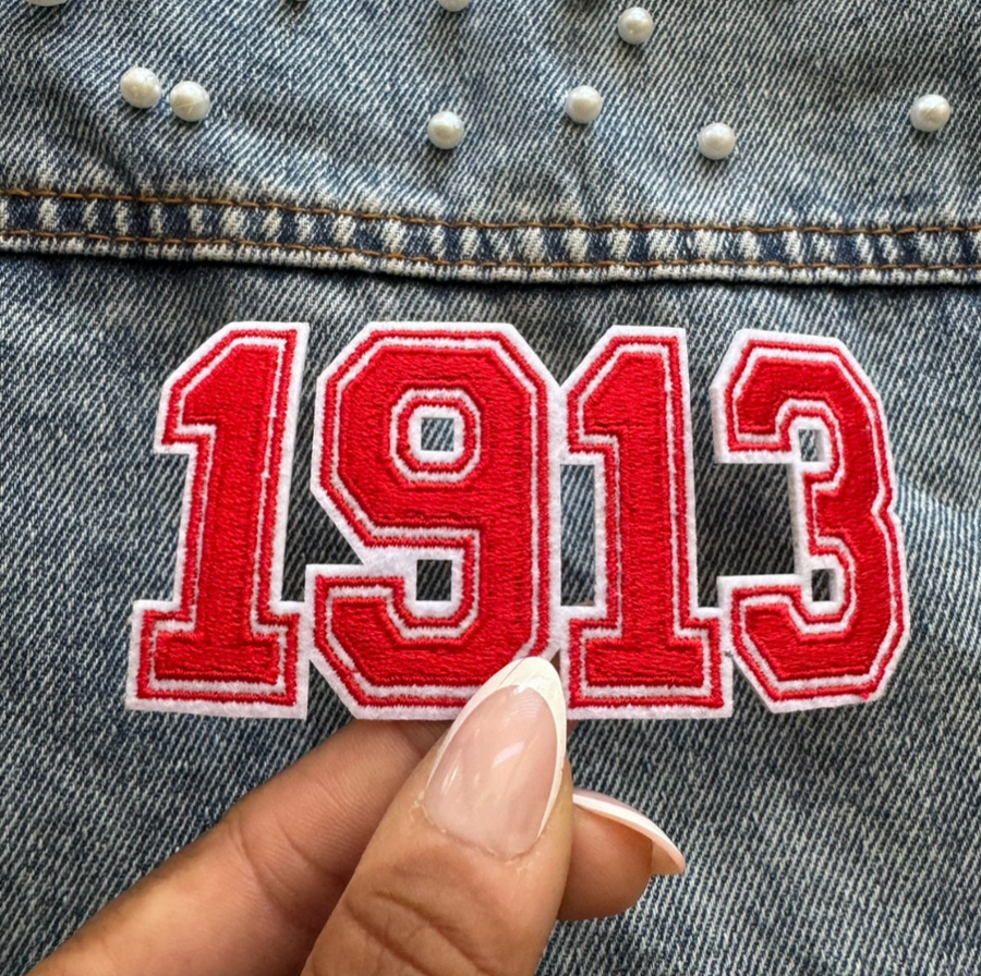 Delta Sigma Theta 1913 Founding Year Embroidery Patch