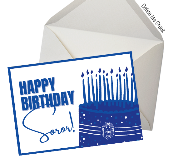 Zeta Phi Beta Happy Birthday Notecards