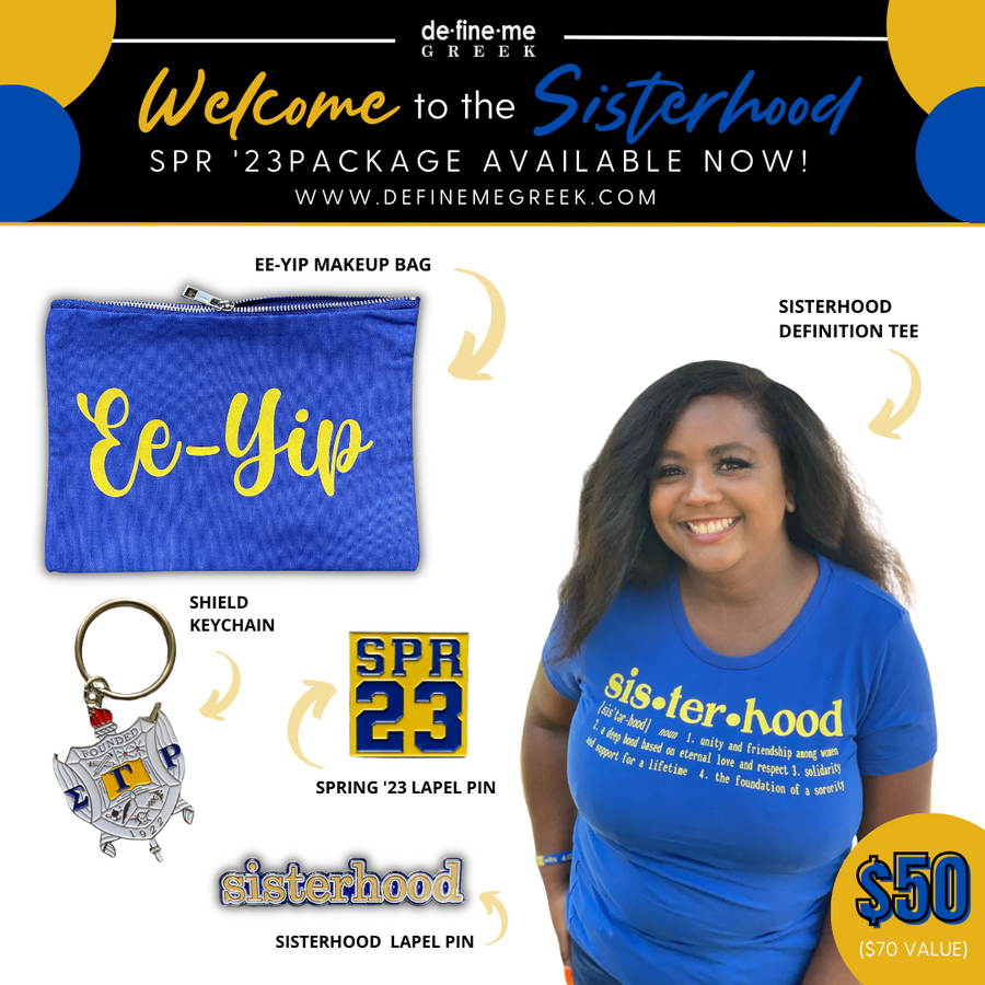 Spring '23 Welcome to the Sisterhood Package - blue and gold