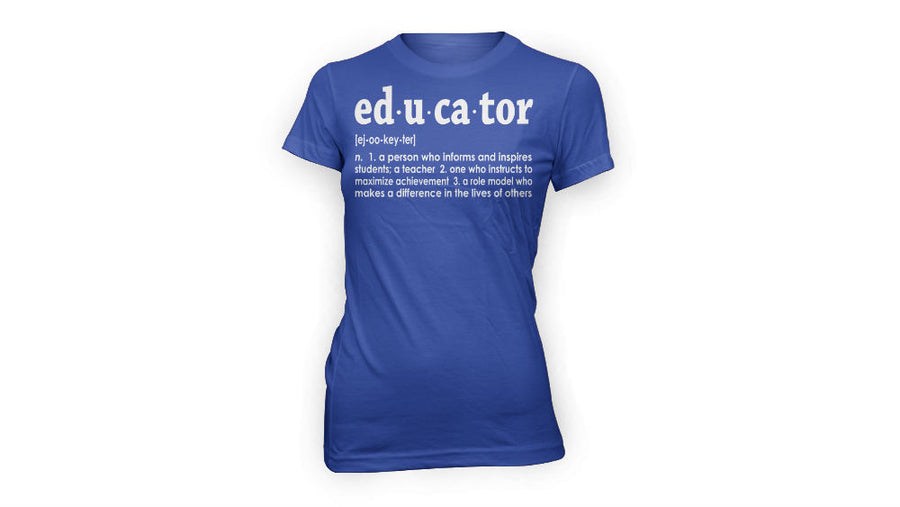 EDUCATOR TEE (BLUE/WHITE)