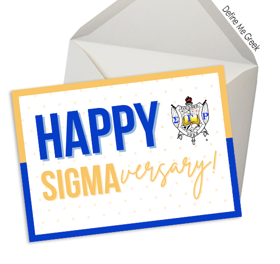 Sigma Gamma Rho Happy SIGMAversary Notecards