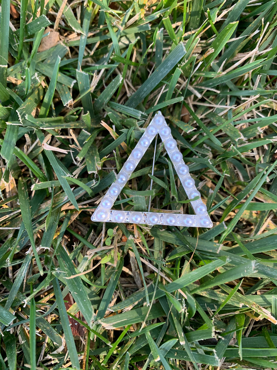 Delta Pyramid Pearl Lapel Pin