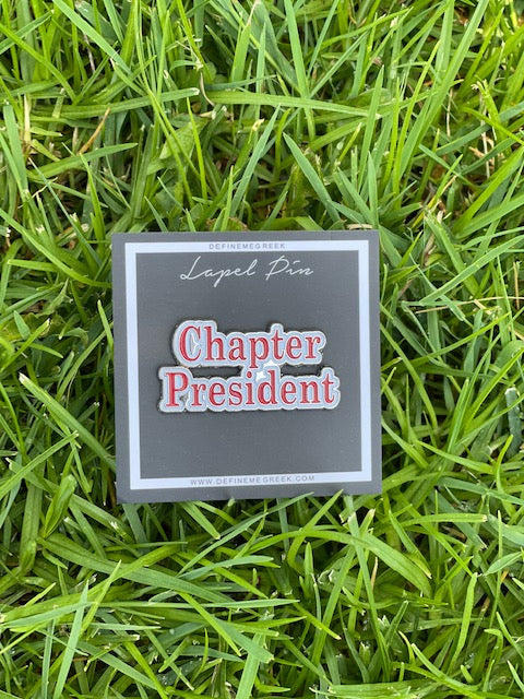 Title lapel pins (red and white)