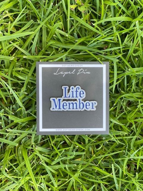 Title lapel pins (blue and white)