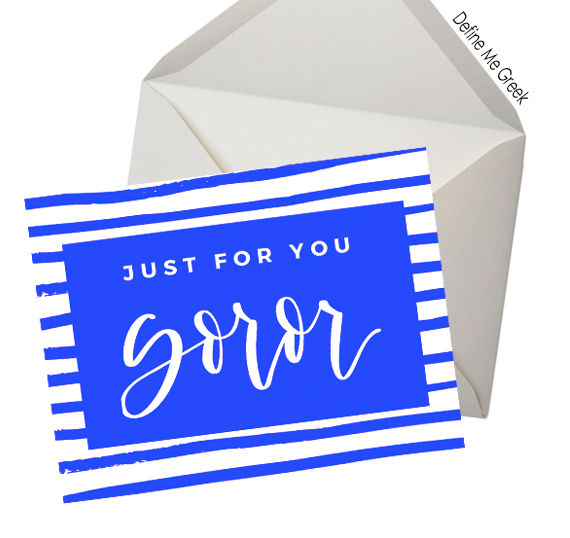 Just For You Soror  (4/pk - blue)