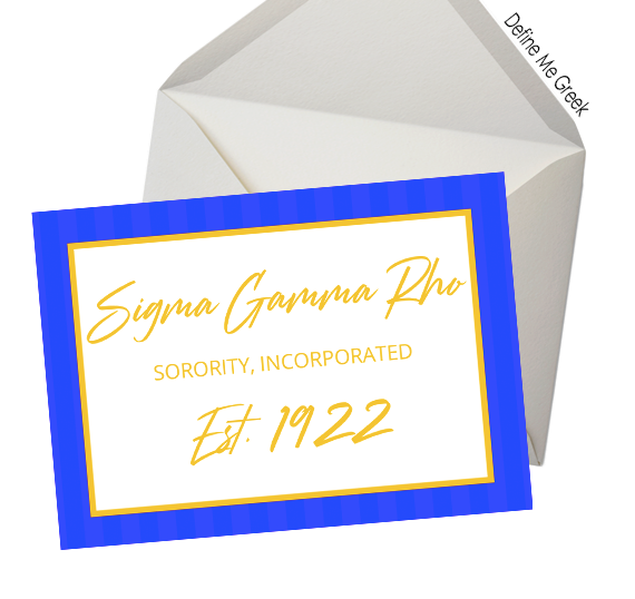 Sigma Gamma Rho Established 1922 Notecards