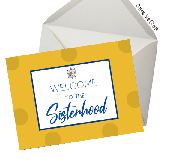 Sigma Gamma Rho Welcome to the Sisterhood Notecards