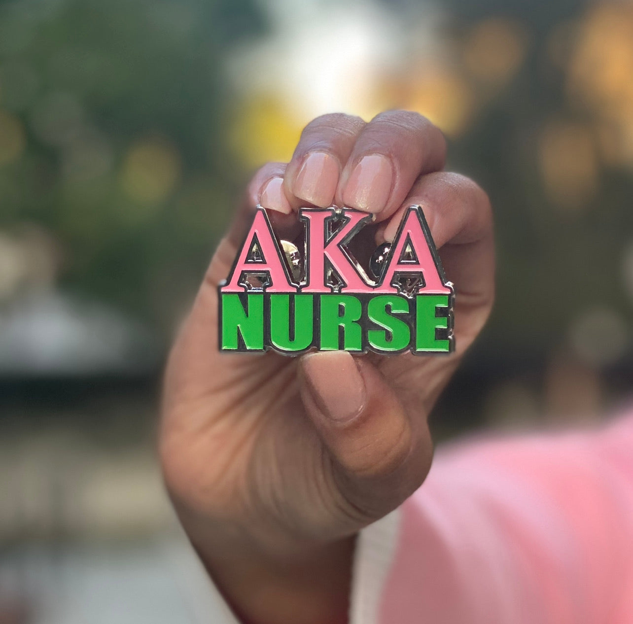 AKA Nurse Lapel pin Define Me Greek