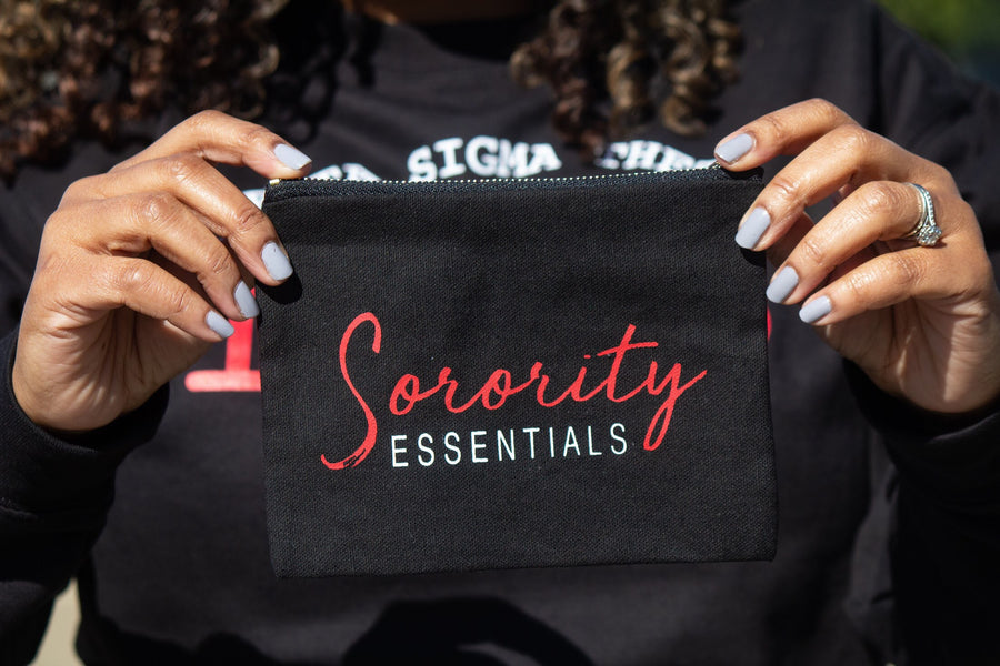 Mini “Sorority Essentials” bag - red and white