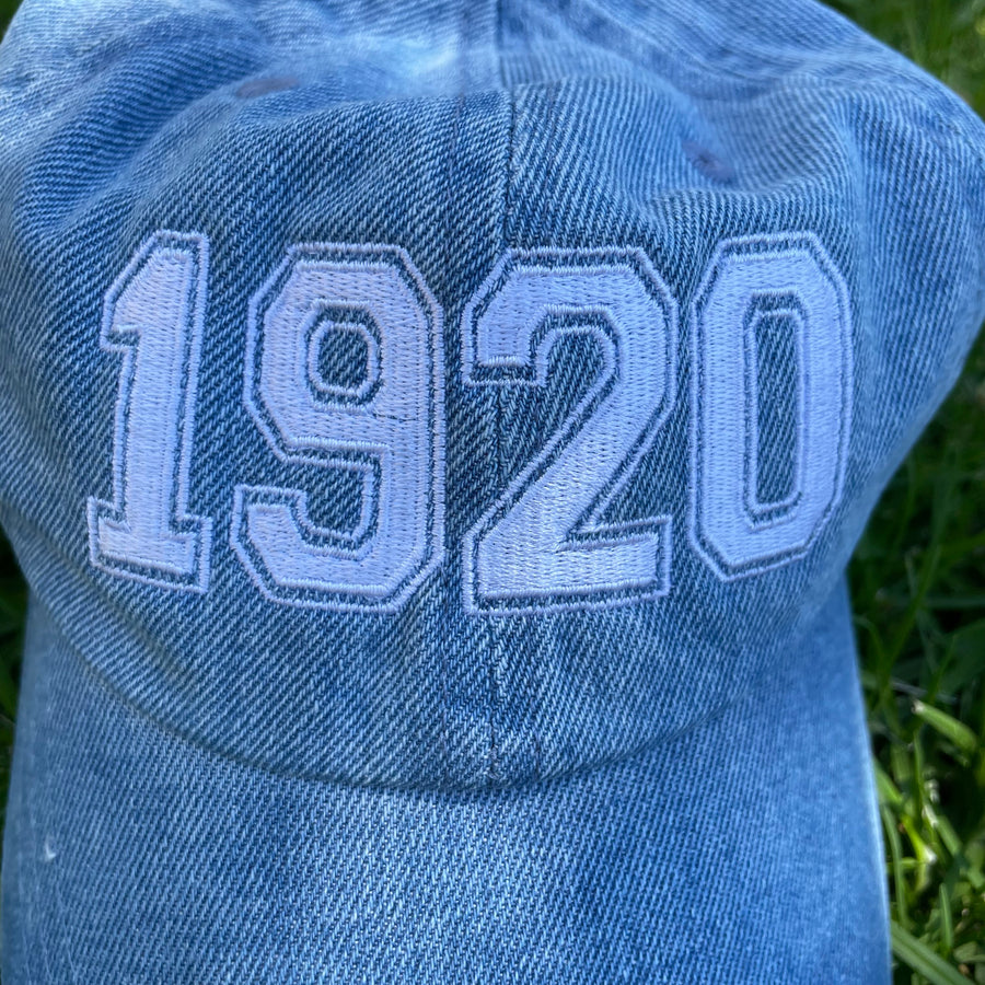 1920 Denim Hat Cap (white numbers)