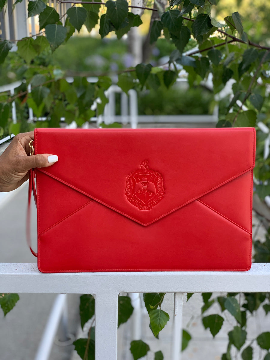 Delta Sigma Theta Large Envelope Clutch - Red